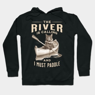 kayaking cat Hoodie